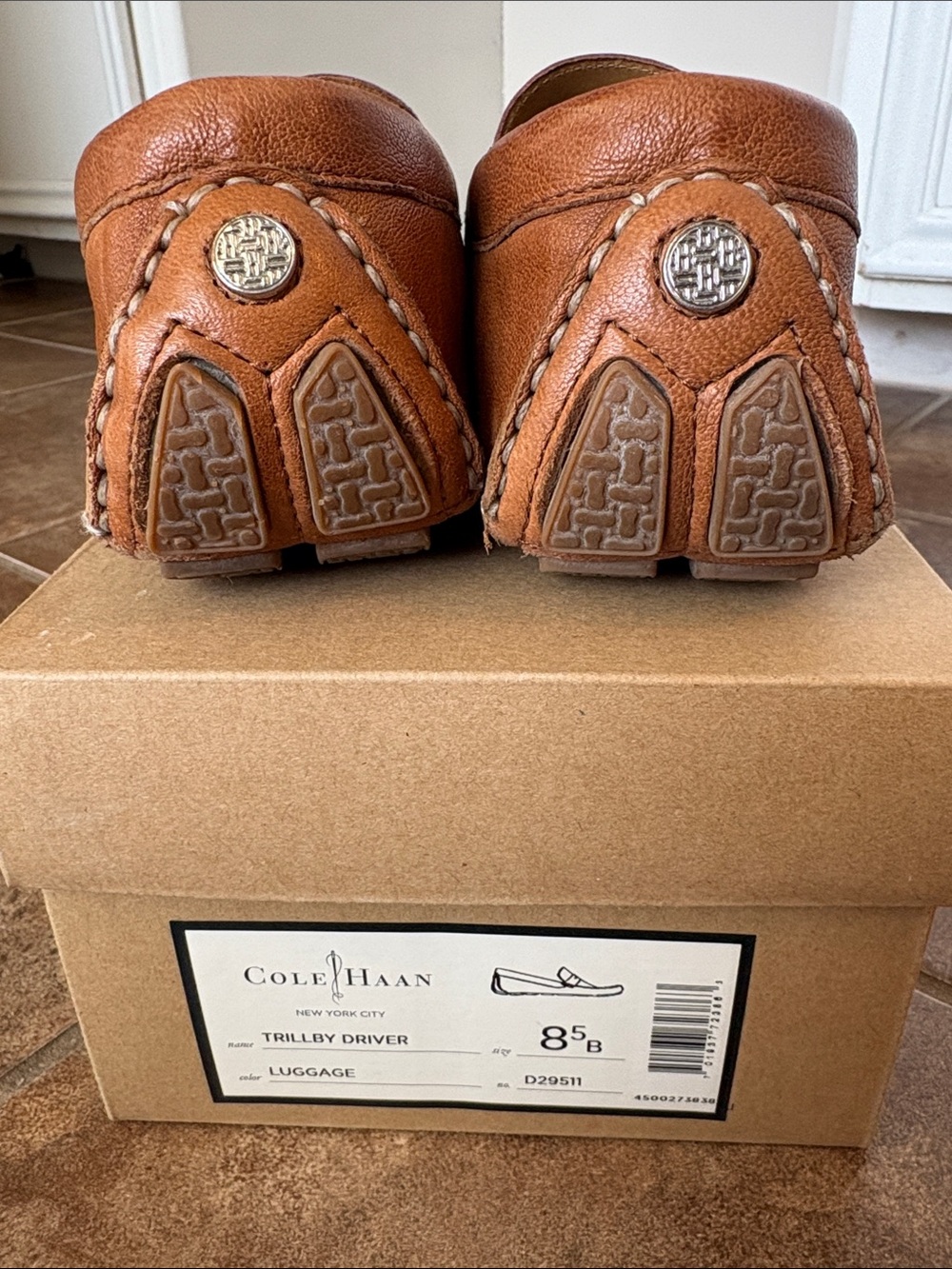 Cole Haan Men’s Penny Loafers in Luggage Tan-Brown - Picture 3 of 3